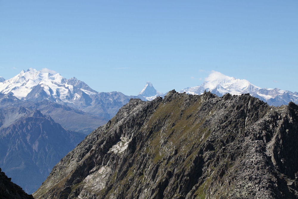 Bettmerhorn. Mischabel, Matterhorn, Cervin, Weisshorn